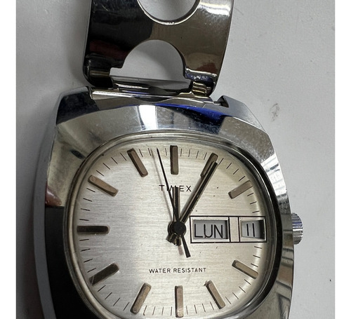 Reloj Timex Retro Vintage De Niquel Tapa De Acero Mecanico