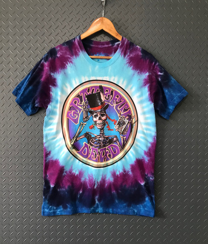 Grateful Dead Liquid Blue Tie Dye Talla M Estampado (Usado)
