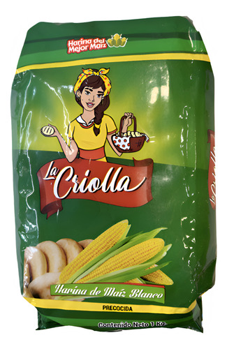 Harina De Maiz Blanco La Criolla 1 Kg ( Arepas - Empandas)