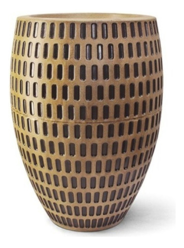 Vaso Oval Envelhecido 30cm Maia Plástico Elegante Decoração