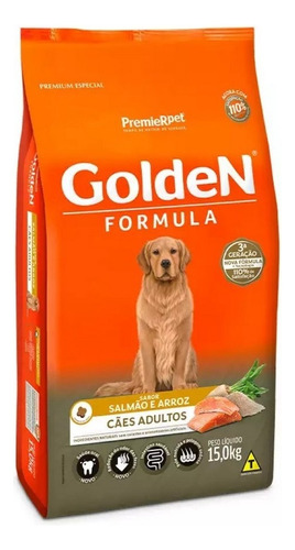 Golden Ração Para Cachorro Adulto Salmão E Arroz 15kg