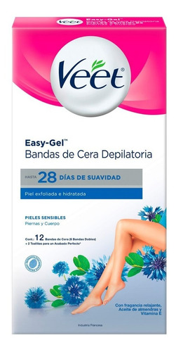 Veet Bandas De Cera Depilatoria Corporal Piel Sensible X 12u