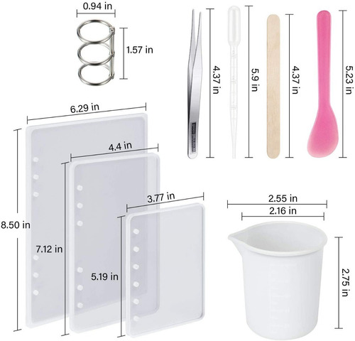 Kits De Moldes De Resina Para Cuadernos A5 A6 A7