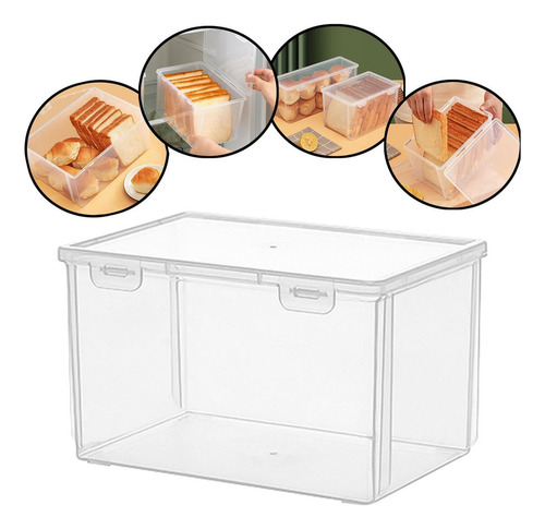 Caja De Pan Transparente Contenedor De Pan Soporte De Pan
