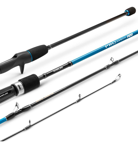 Vara Carretilha Pro Carbon Slow Jigging 632 Pe 2.5 2p Maruri Cor Azul