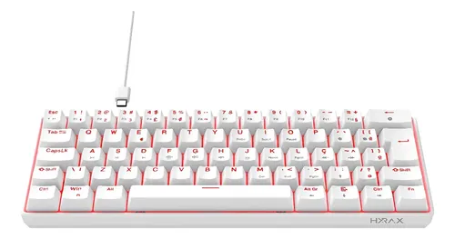 hi-yan⭐︎ Teclado Mecânico Gamer Hyrax Thunder Switch Huano Led Red | Frete
