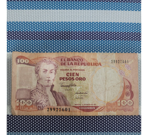 Billete 100 Pesos Oro 1 De Enero De 1991