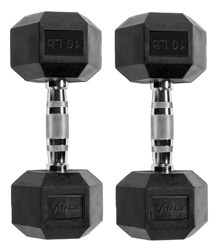 Par De Pesas 10 Lbs Diseño Hexagonal Antideslizante Gym Casa