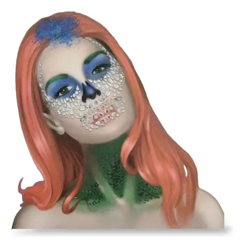 Calavera mexicana con diamantes de imitación para Halloween, pegatina facial de colores brillantes