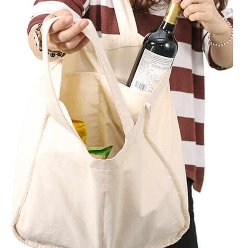 Bolsa De Compras De Algodón Portátil De Lona