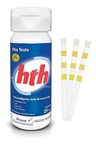 Fita Teste 25 Fitas Hth Teste De Ph, Cloro E Alcalinidade