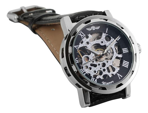 Reloj Para Hombre, Esqueleto Mecanico Steampunk Automatic...
