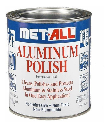 Met-all Aluminio Acero Inoxidable Polaco Limpia Lustres En .
