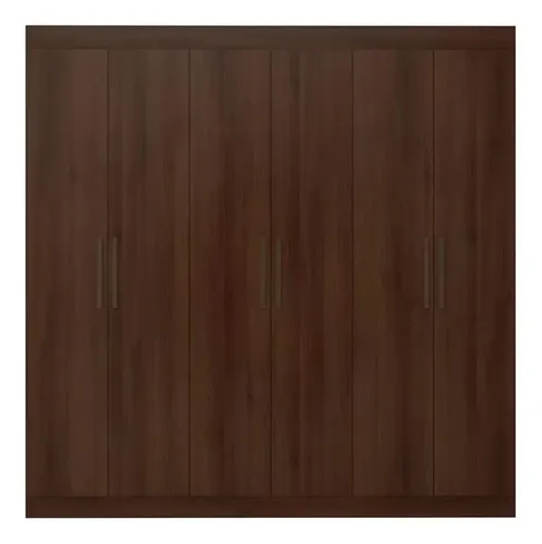 Guarda-roupa Casal Bartira Ville Com 6 Portas E 2 Gavetas Cor Café