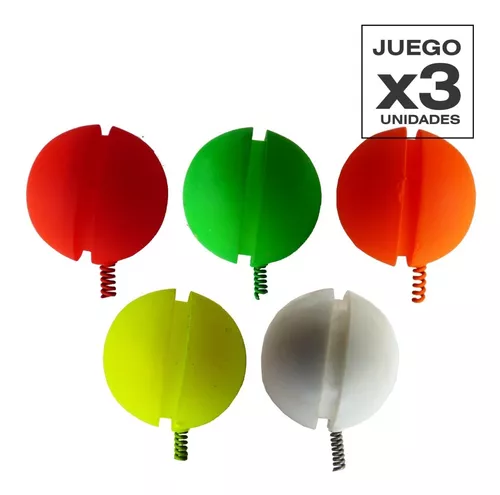 Boyas Plastico Yoyo Paraf 10 Mm Juego X 3 Unidades Pesca