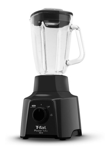 Imagen 2 de 3 de Licuadora T-fal Power Mix LN2838MX 1.7 L negra con vaso de vidrio 127V
