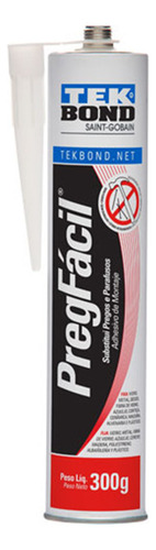 Cola Preg Fácil Tek Bond 300gr Substitui Pregos E Parafusos Cor Bege