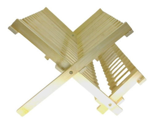 Imagem 1 de 4 de Escorredor De Louças 16 Pratos Copos De Bambu Cozinha Casa