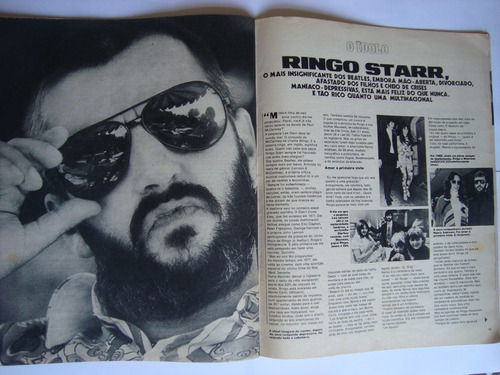 Fatos E Fotos 806 Jan 77 Beatle Ringo Star Tereza Sodre Dina