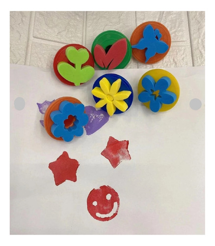Esponja Para Pintar Poncear Pintura Niño 6 Und