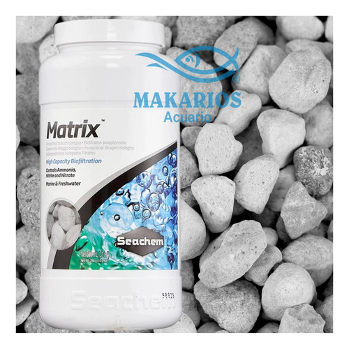 Imagen 2 de 6 de Matrix 500 Ml Seachem Material Filtrante Acuario Pecera
