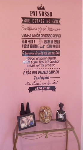 Imagem 1 de 2 de Adesivo De Parede Oração Pai Nosso Decoração Para Sua Casa