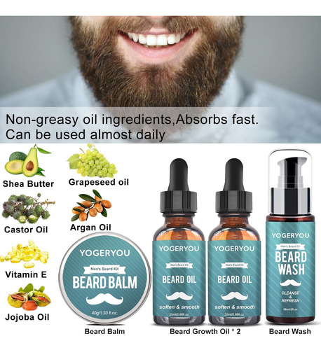 Kit Para Barba, Kit De Cuidado De Barba Con Navaja Recta, Pa