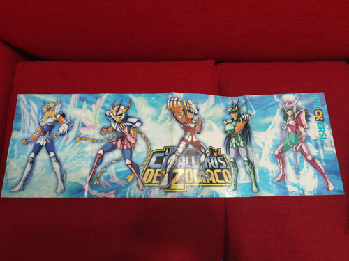 Poster Vintage Saint Seiya Revista Stickers 2004 Buen Estado