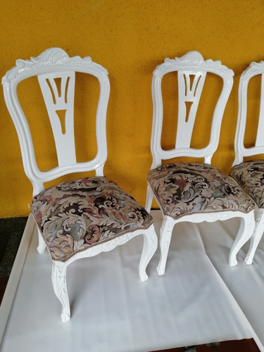 Imagen 3 de 10 de Silla Antigua Italy Vintage Poliuretano Jacquard Precio Xc/u