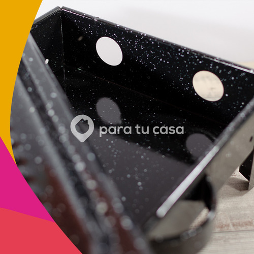 Imagen 3 de 10 de Brasero De Mesa Enlozado Portátil Jovifel + Pinza Parrillera