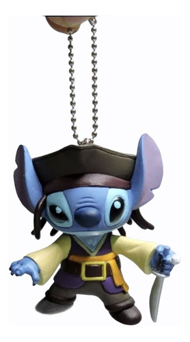 Llavero Lilo Y Stitch Piratas Del Caribe Jack Sparrow Pvc