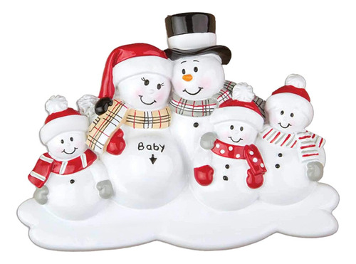 4 Juego De Adornos Familiares De Muñecos De Nieve 4 Piezas