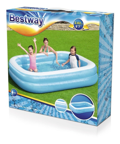 Alberca Inflable Blue Rectangular Bestway Modelo 54006