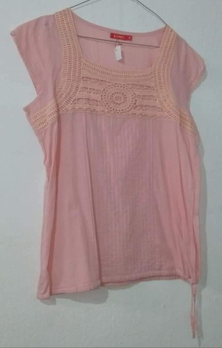 Blusa Rosada Con Bordado Hermosa Talle G/xg 