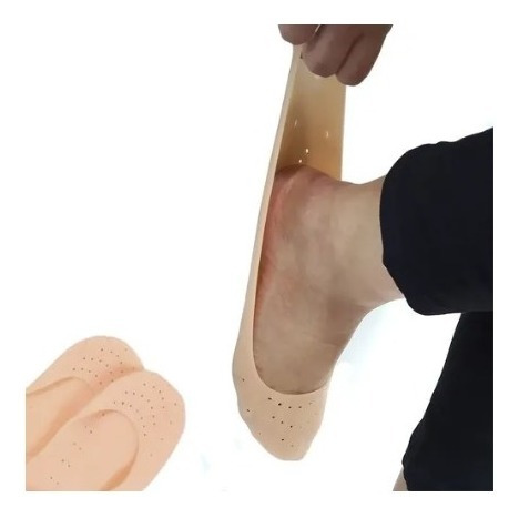 Meia Sapatilha Hidratante Silicone Para Proteger Os Pés