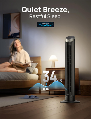 Ventilador De Torre Oscilante Para Dormitorio Con Control Tá