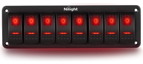 Nilight Panel De Interruptor Basculante De 8 Bandas, Interru