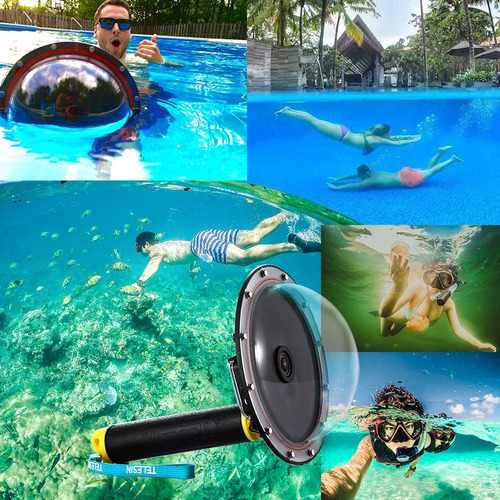 Dome Gopro Hero 3+ E 4 Dome Port V3 Com Gatilho