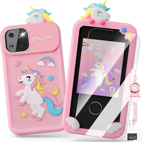 Toy Phone Luyiilo Kids Smart Unicorn Com 16 Jogos, Câmera De