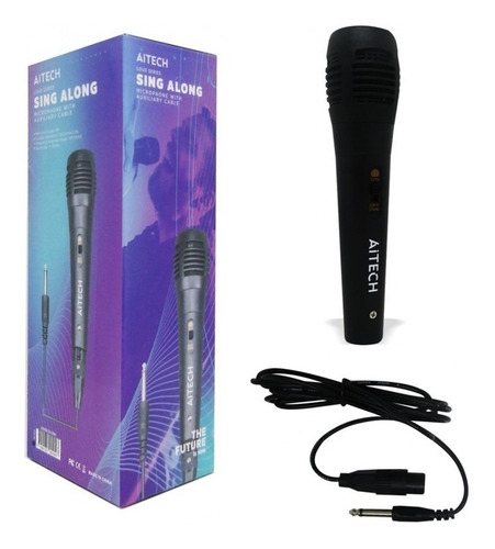 Imagen 2 de 6 de Microfono Con Cable Para Karaoke Aitech