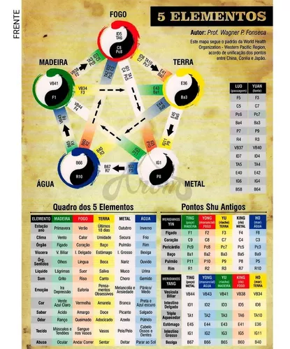 Mapa 5 Elementos (Pequeno) - NutriEvas - Especializada em Medicina  Tradicional Chinesa