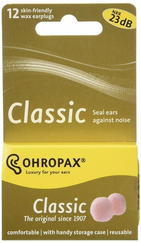 Imagem 2 de 3 de Protetor Auricular Cera Ohropax Dormir Ronco 6 Pares