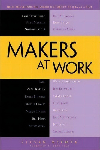 Makers At Work, De Steven Osborn. Editorial Springer Verlag Berlin Heidelberg Gmbh Co Kg, Tapa Blanda En Inglés