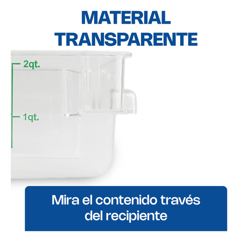 Recipiente Cuadrado De Policarbonato 2 Qt Repocu-2
