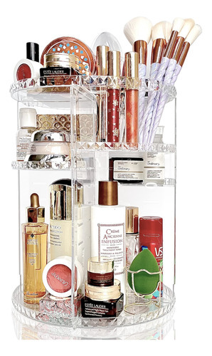 Cwll Organizador De Maquillaje, Vitrina Ajustable Giratoria