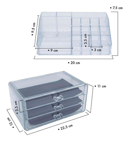Imagen 3 de 7 de Organizador Maquillaje Cajones Acrilico Cosmeticos Joyas