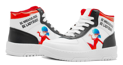 Tenis Blanco Para Niña De Ladybug Miraculous Marinette