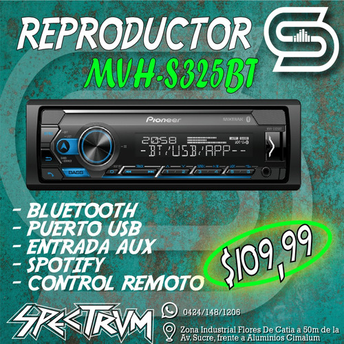 Reproductor Pioneer Mvh-s325bt