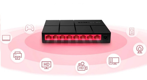 Switch De Escritorio 8 Puertos Gb 10/100/1000 Mbps / Ms108g