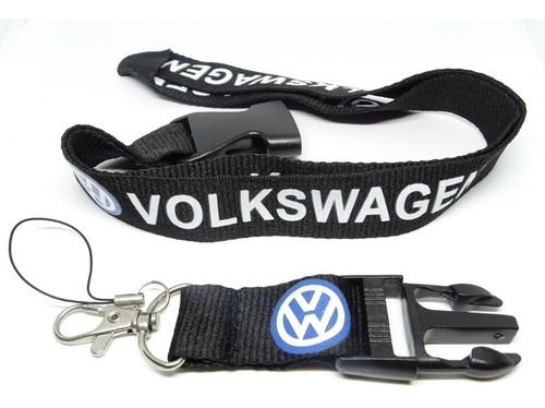 Cuerda Colgante Cuello Llavero Para Carro Logo Volkswagen